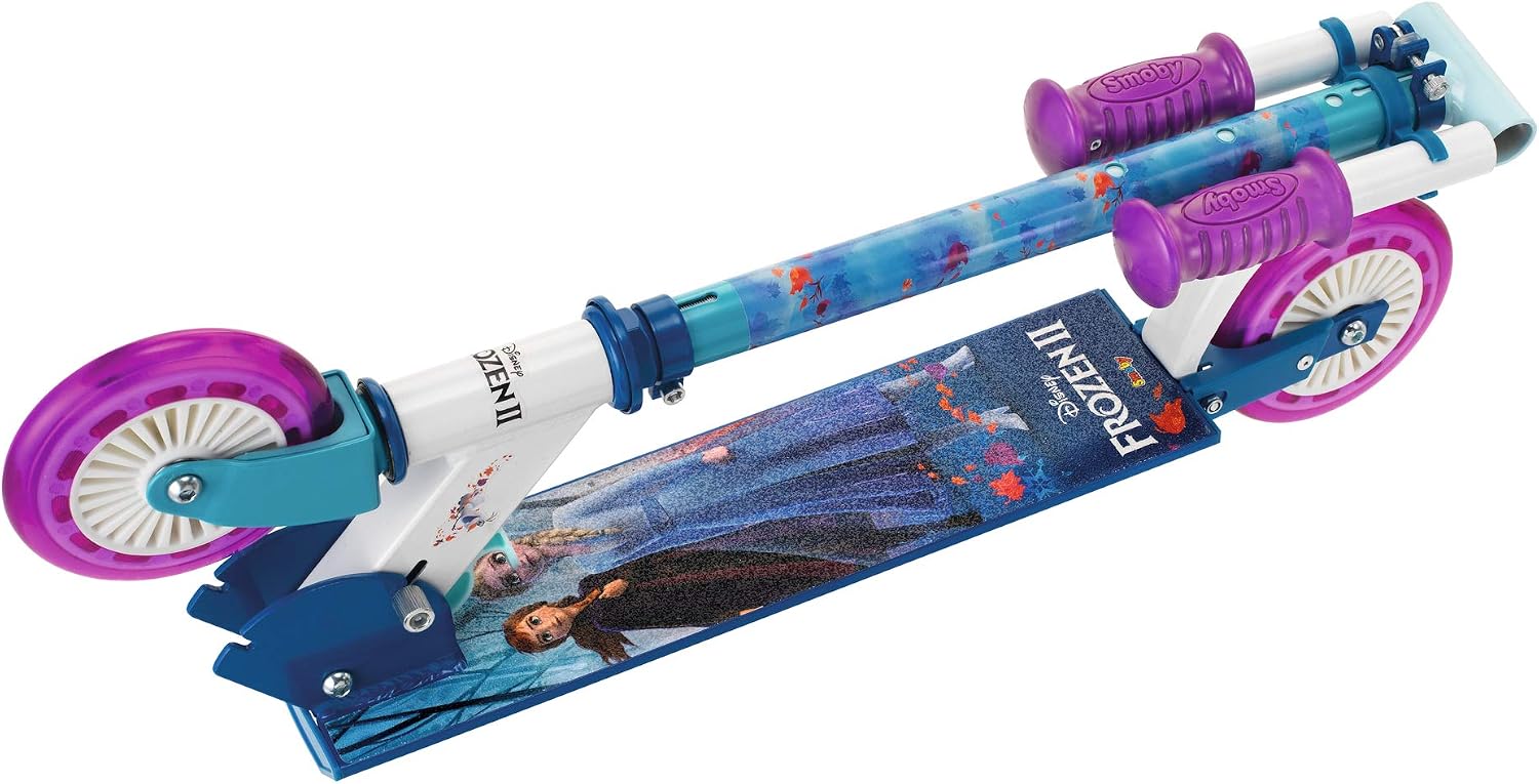 Smoby - Frozen - 2-Wheel Foldable Scooter - 3-Level Adjustable Handlebar - Silent Wheels - From 5 Years Old - Maximum Weight 50 Kgs - Image 3