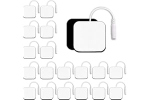 ANRLAFIE SM Electrodes TENS Unit Electrode Pads TENS Pads TENS Unit Pads TENS Pads Replacement 20PCS Reusable Adhesive Electrodes Pads 2x2” Compatible with AUVON TENS, TENS 7000 Replacement Pads
