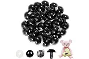 Vanblue 40pcs 20mm Upgraded Safety Eyes for Crocheting Amigurumi Eyes for Crochet Animals with Washers Craft Eyes Doll Eyes Stuffed Animal Eyes Gift for Crochet Lovers Halloween Decorations