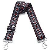 Wide Purse Strap Adjustable Replacement Crossbody Bag Strap Silver Hardware Shoulder Straps