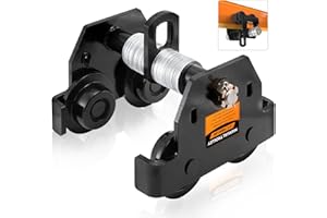 POWLAB 3 Ton Heavy Duty Manual I-Beam Trolley, Adjustable Flange Width 3.66" to 8.46", Dual Wheels for Garage Hoist, Robust Steel Construction for Straight & Curved Beams