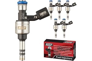 MACAX Set of 6 Fuel Injectors FJ1157 12634126 Replacement Compatible with Buick Enclave Lacrosse Cadillac ATS CTS SRX XTS GMC Canyon Terrain Chevrolet - Replaces 12642128
