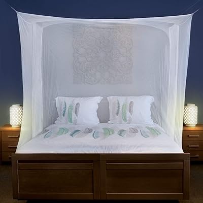 Universal Mosquito Net for Single to King-Sized Beds with Loops