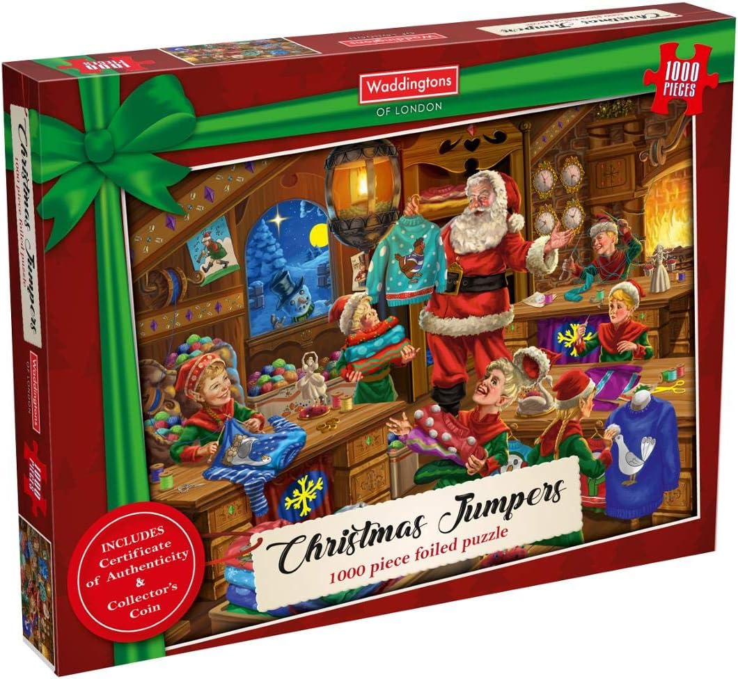 Ravensburger Waddingtons Jumbo Christmas / Xmas 500 / 1000 Piece Jigsaw