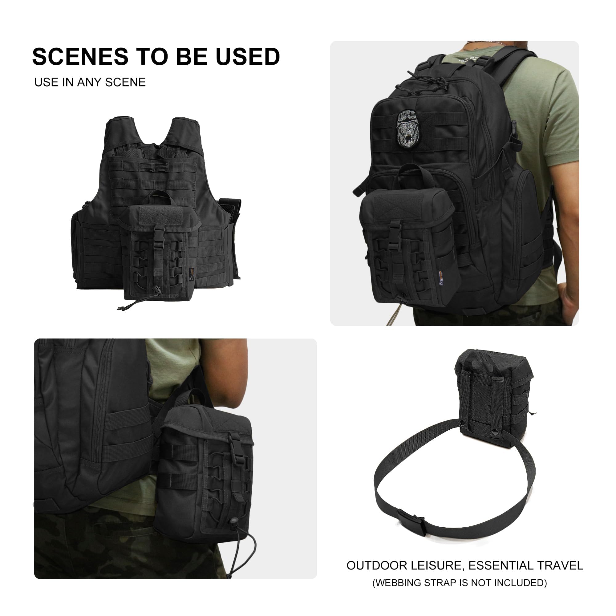 Mardingtop Tactische EDC tas, militaire heuptas, heuptas, EDC Tool