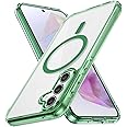 Lunivop for Samsung Galaxy A35 5G Case Hard [Compatible with Magsafe Wireless Charging] Yellowing Resistant Magnetic Cover Clear para A 35 6.6 inch 2024 Rugged Best Phone Cases Green