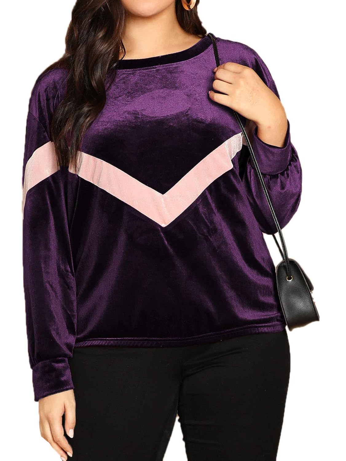 purple velvet sweatshirt