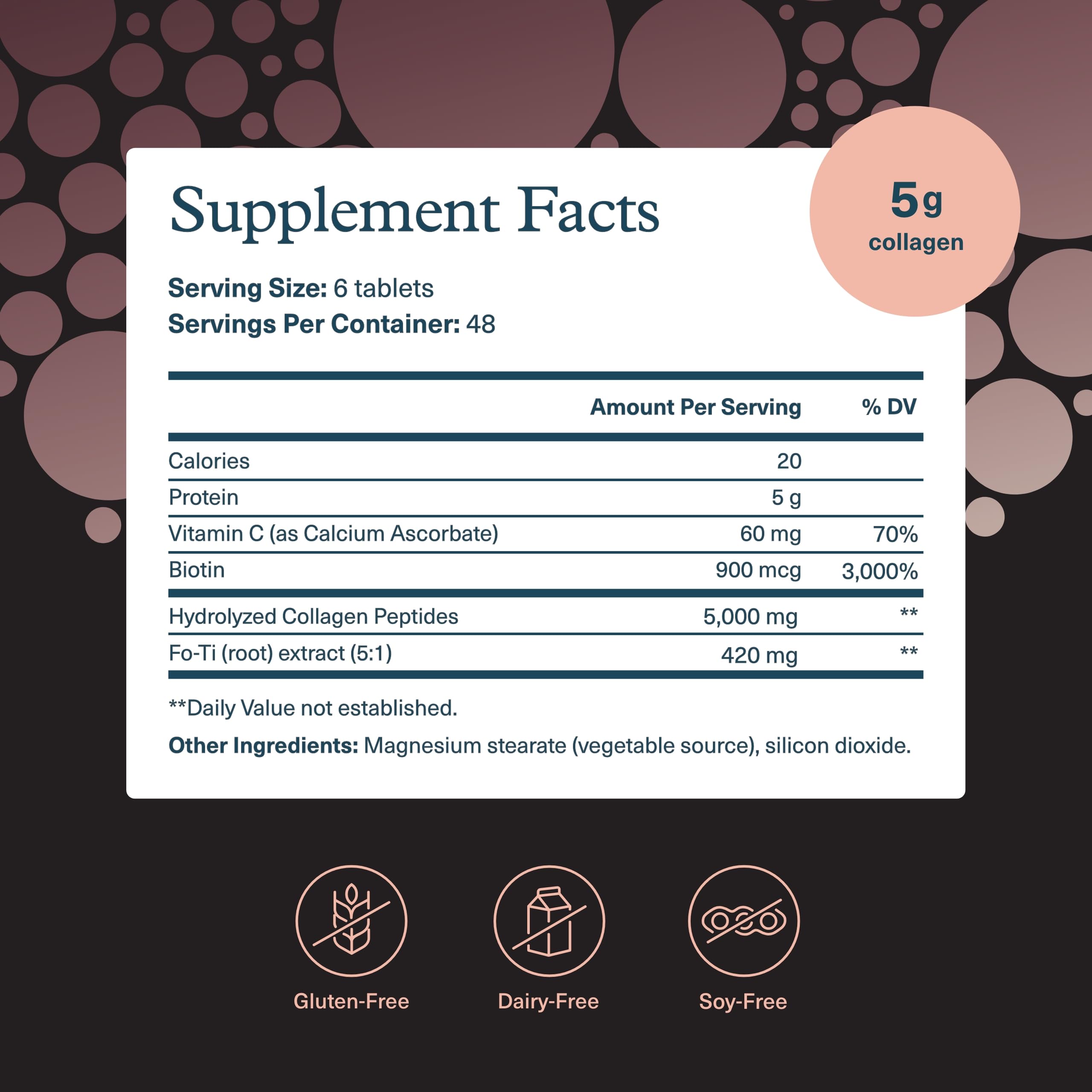 Youtheory Men's Collagen - 5,000 mg Collagen - Daily Supplement for Men - for Hair & Skin Support* - Gluten, Soy & Dairy Free - 290 Tablets