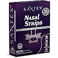 SANTÉX Large Clear Nasal Strips for Snoring Solution, Nose Strips for Breathing Efficiency, Drug-Free Nasal Congestion Relief, Cold & Allergy, Original, 45ct, Original