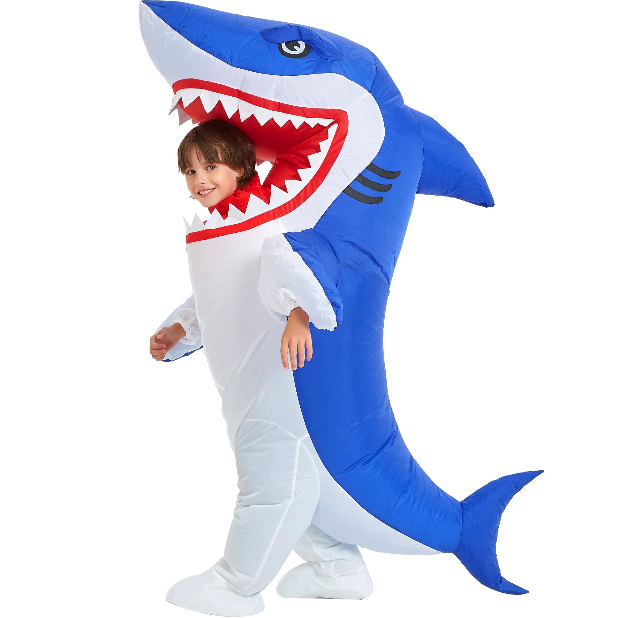 One Casa Blow Up Party Costume,Inflatable Costumes for Kids, Full Body Shark Costume,Halloween Costumes for Boys Girls