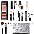 All in One Makeup Kit for Women Full Kit, includes 12 Colors Eyeshadow, 5PCS Brush Set, Eyebrow Pencil, Eyeliner & Mascara, Contour Stick, Primer & Liquid Highlighter With Cosmetic Bag Makeup Set