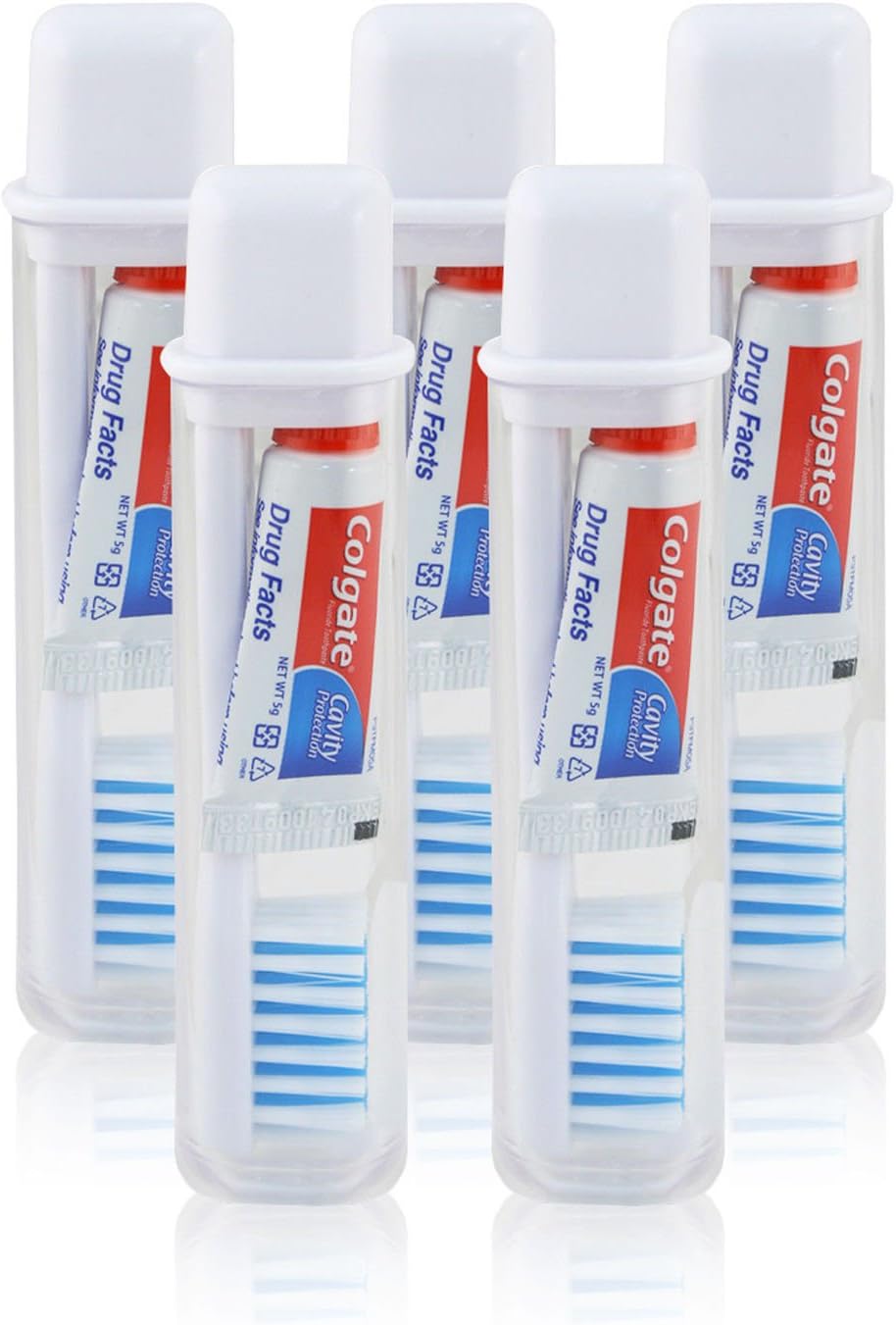 5X Colgate Travel Dental KIT Cavity Protection Toothpaste 5g Toothbrush
