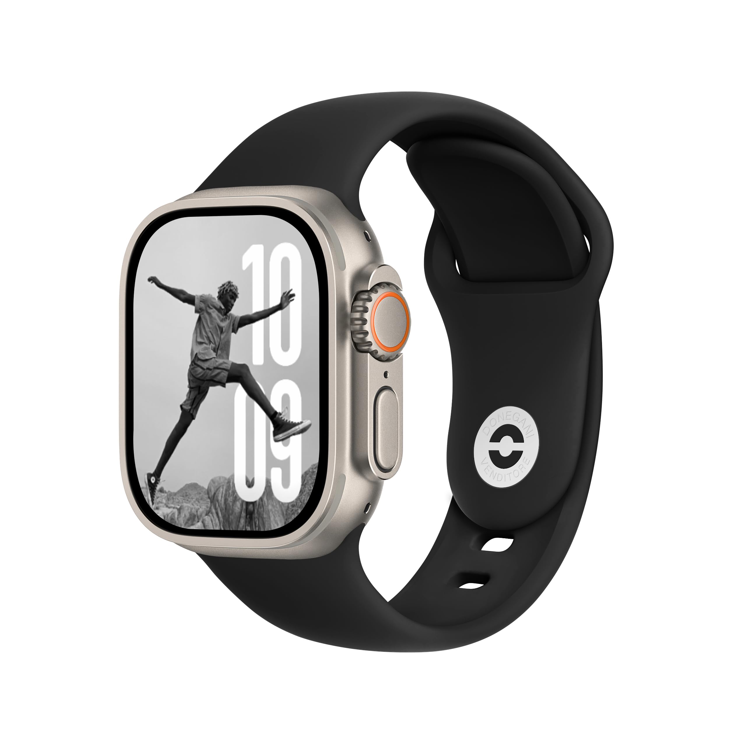 DONEGANI SB Band for Apple Watch Bands Women Men Se Ultra 2 40mm 44mm 46mm 42mm 45mm 41mm 38mm 49mm Series 11 10 9 8 7 6 5 4 3 iWatch Sport Strap Silicone Black