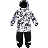 Yueta Kids Snowsuit One Piece, Waterproof Snow Suit for Boys Girls, Ski Jackets Jumpsuits Overalls for Skiing Snowboarding
