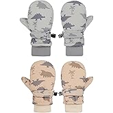 Slivery Color Toddler Gloves Baby Mittens Winter Warm Lined Fleece Gloves Waterproof Snow Baby Girls Mitten for Boys