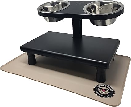 Amazon Com Brodie Bowl Elevated Dog Bowls Size Sm Black Pet