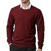 Mens Crew Neck Knit Sweaters Slim Fit Lightweight Sweatshirts Long Sleeve Dress Pullover Casual Sweaters Top