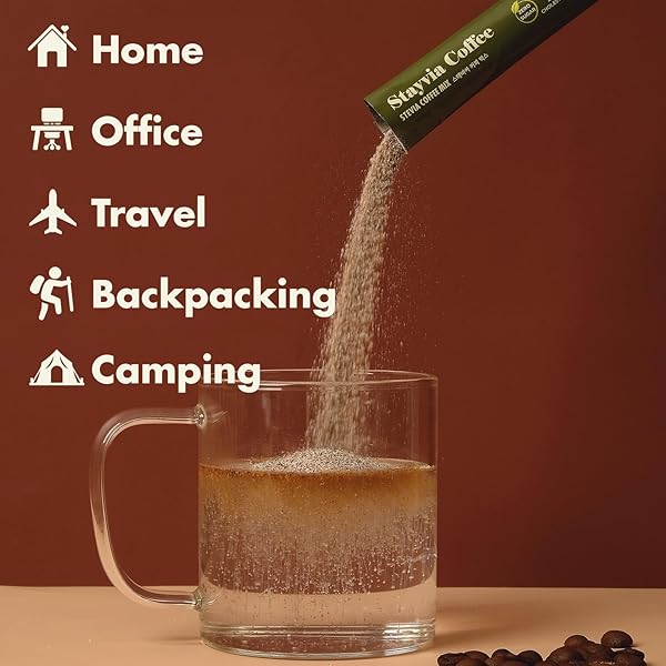 STAYVIA COFFEE STEVIA INSTANT COFFEE PACKETS – KOREAN INSTANT LATTE WITH SUGAR-FREE & LOW CALORIES – 30 STICKS (0.33OZ) – PLANT-BASED SWEETENER – ENJOY CAFFEINE HOT & COLD AT OFFICE, HOME & TRAVEL