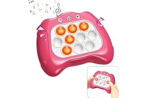 AIQI 2024 LED Pop It Fidget Toy with Music,Four Modes and Electronic Speed Push Game for Stress Relief and Brain Exercise,Ideal for Adults, Boys and Girls [Red]