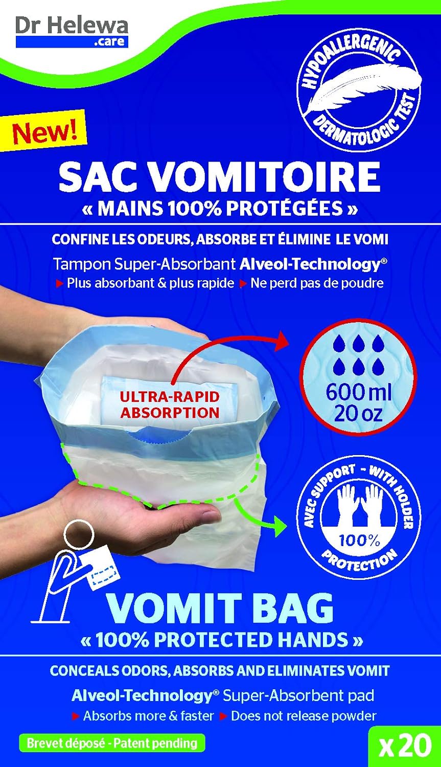 Vomit Bags with Super Absorbent Liner x 20 Amazon.co.uk Health & Personal Care