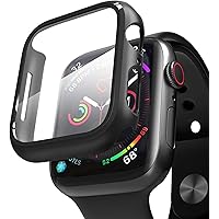Meliya Case for Apple Watch 40mm Built-in Tempered Glass Screen Protector Hard PC Full Coverage Case for iWatch Series 6…