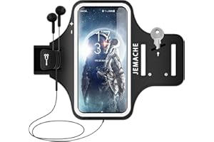 Galaxy S24+, S23+, S22+, S21+ Armband, JEMACHE Gym Workouts Running Phone Arm Band for Samsung Galaxy S24/S23/S22/S21/S20 Plus Fits Otterbox Defender Case