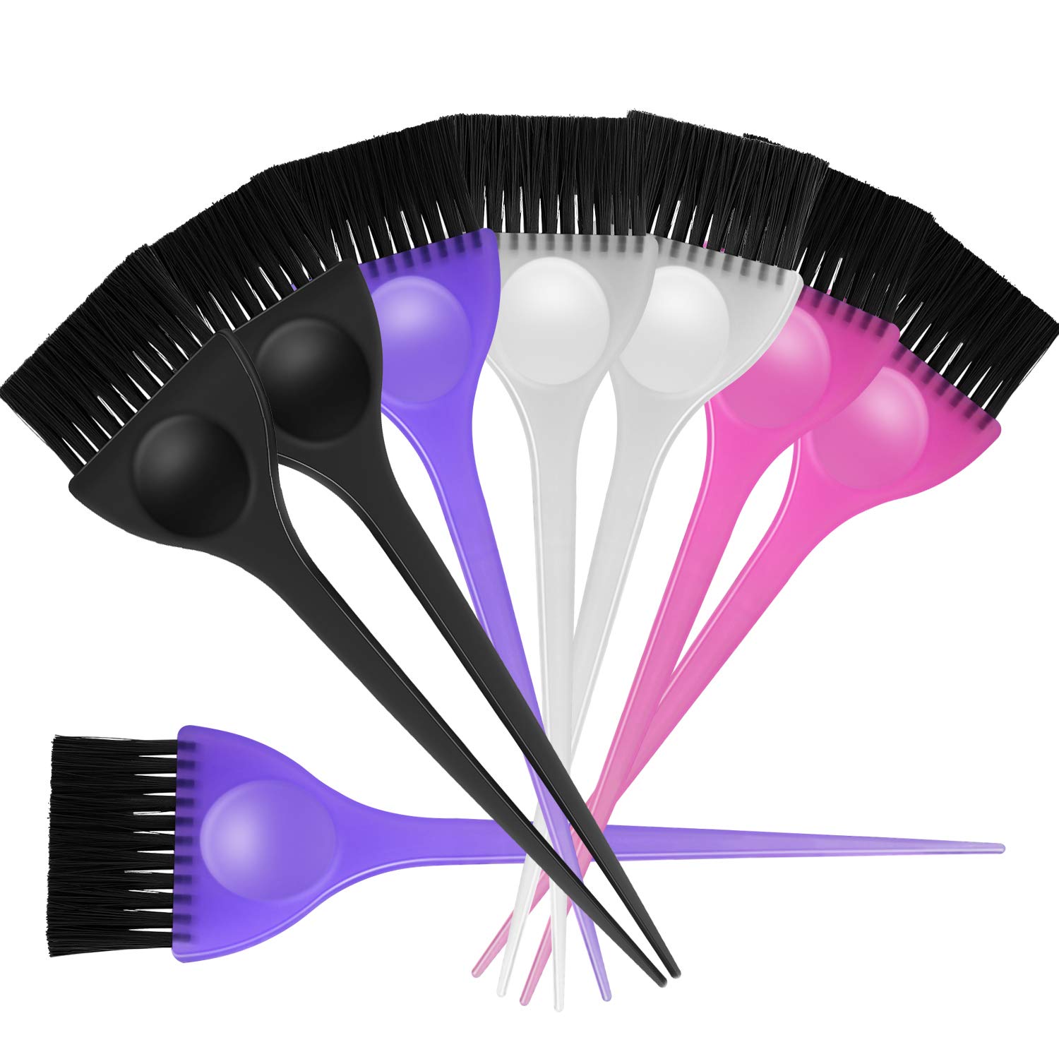 8 Pieces Hair Dye Brushes Hair Dyeing Coloring Brushes Hair Bleach Tinting Brushes with Black Bristles for Salon Home DIY Dyeing Styling Favors: Beauty