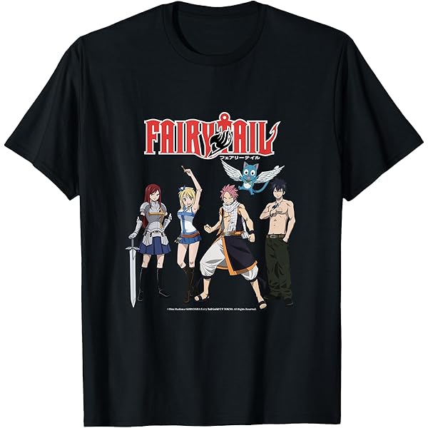 トップス FAIRY TAIL TEE / CHARCOAL Fairy Tail New Adult T-Shirt - Manga Gajeel Redfox & Battle Ready