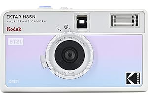 KODAK EKTAR H35N Half Frame Film Camera, 35mm, Reusable, Focus-Free, Bulb Function, Built-in Star Filter, Coated Improved Lens (Film & AAA Battery are not Included) (BT21 Edition, Single)