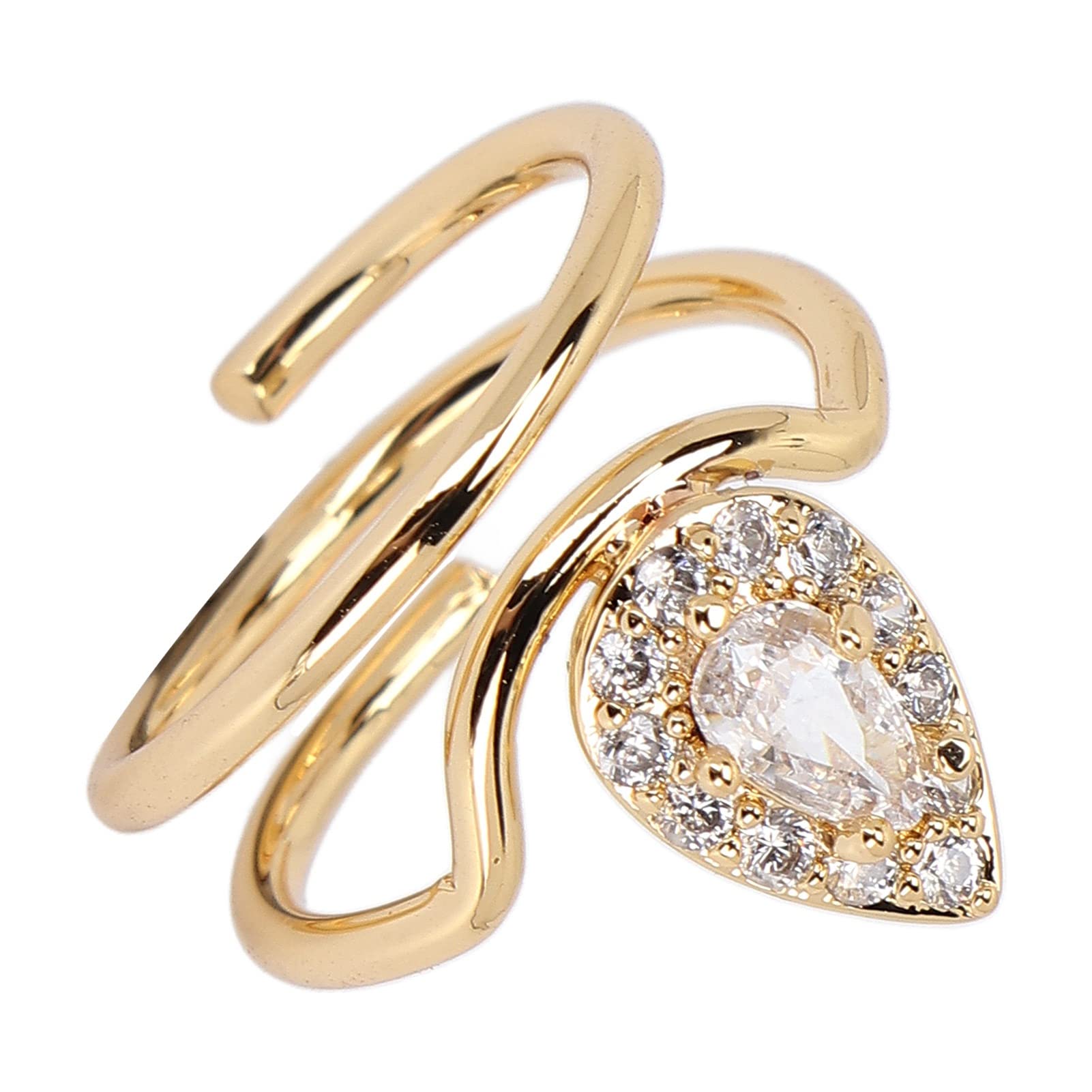 TMISHION Women's Fingernail Rings, Index Finger Nail Cover Rings, Fashionable Elegant Statement Rings, No Gemstone, 1 Count, 5 grams