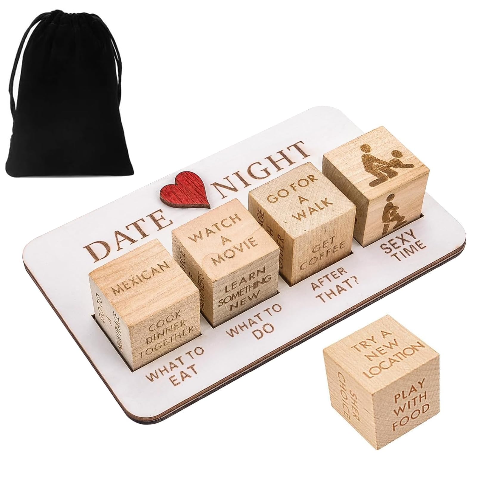 Leogony Date Night Dice for Couples, Reusable Love Decision Dice, Ideas Naughty Dice Games