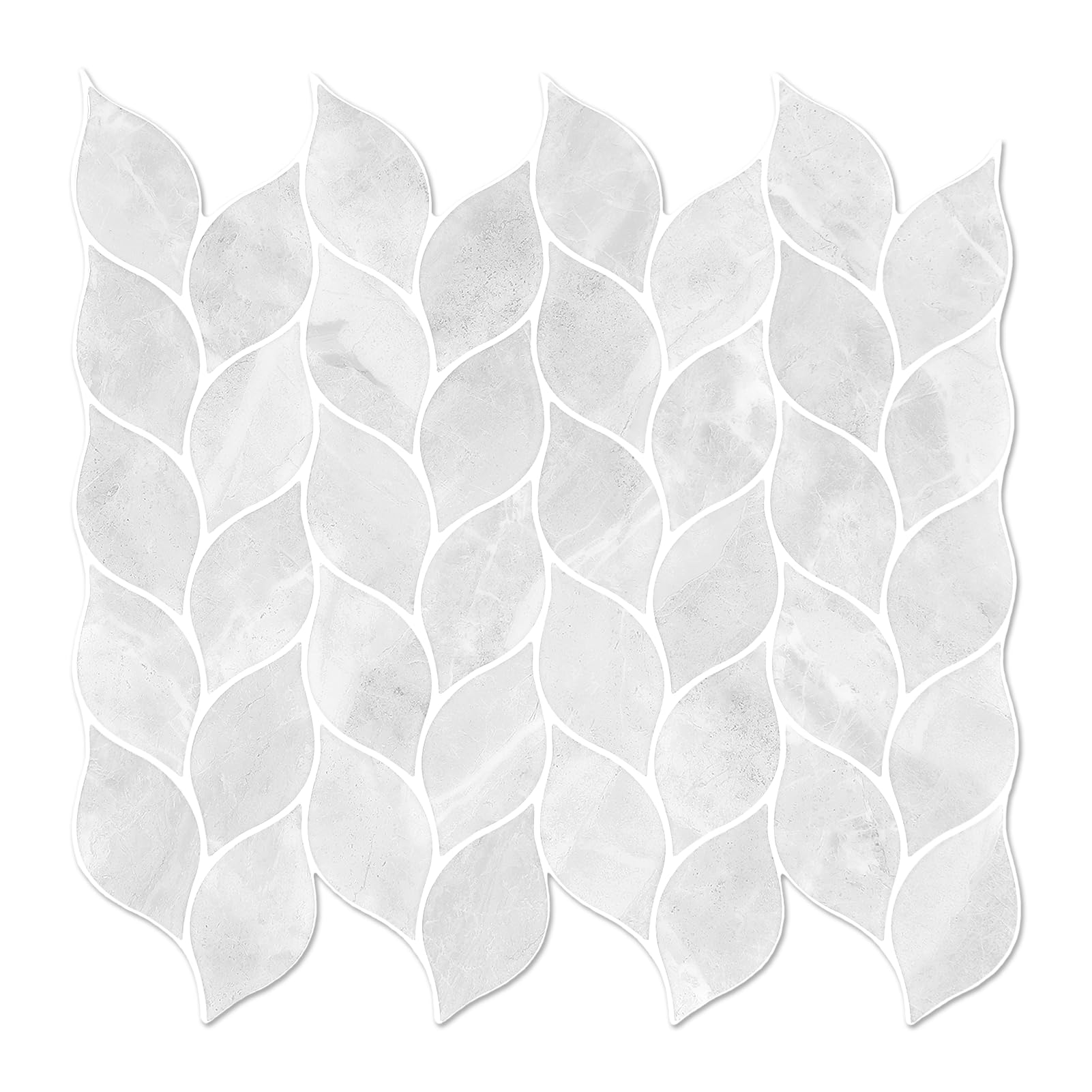 Photo 1 of ***FOAM BACKSPLASH TILES *** Tilingview 10 Pcs Leaf Design Peel and Stick for Kitchen Backsplash, Premium Self-Adhesive Tiles Wall Stickers (Light Gray)