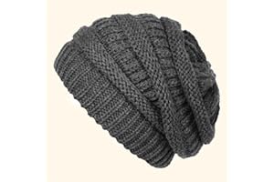Elastic Knitted Cap with Woven Patterns