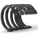 AsiaHorse 12VHPWR PSU Extension Cable Kit for RTX 50/40 Series, 16AWG Pcie 5.0 Cable Extension Kit Soft Braided 16PIN to 16PI
