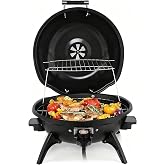 Electric Grill, Techwood Outdoor Electric BBQ Grill, Portable1600W Tabletop Grill for Party, Patio &amp; Backyard Use, Black