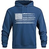 BlackTeak Men's Hoodies American Flag Print Sweatshirt Casual Drawstring Long Sleeve Hoodie Kanga Pocket Pullover