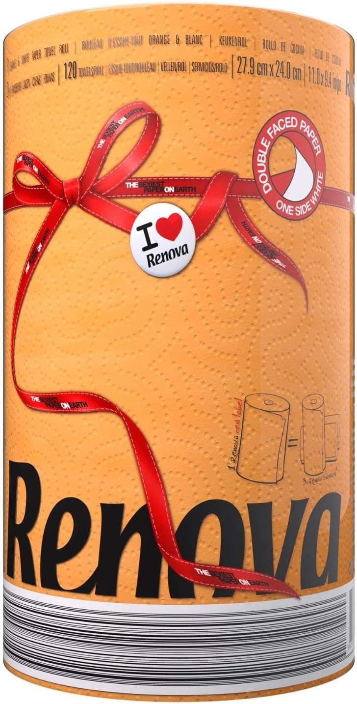 Renova Red Label Kitchen Paper Orange, 120 sheet (Pack of 1) - Image 3