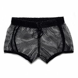 FIROTTII Mens Mesh Shorts Sexy Boxers See Through