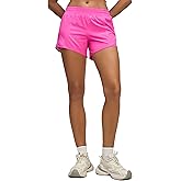 MCEDAR Women's Low Waisted Running Shorts 4" with Mesh-Lined Active Workout Quick Dry Gym Athletic Sports Short Zip Pocket