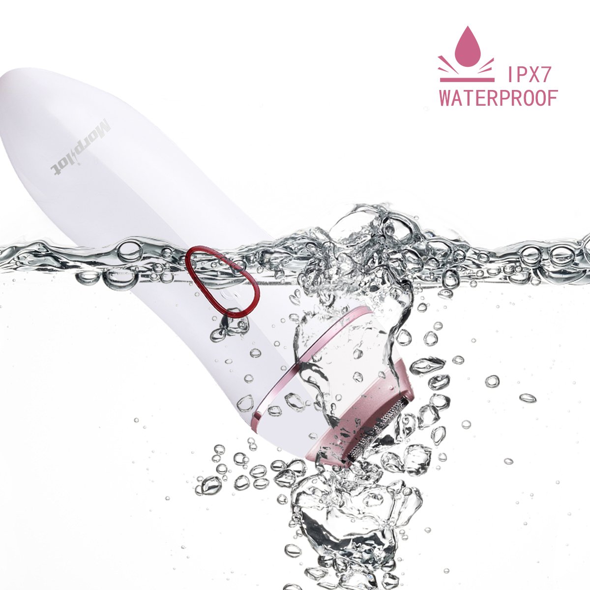 Elektrischer Damenrasierer Set, Bikini Trimmer, Morpilot 4 in1 Multifunktion Elektrorasierer Wet und Dry Damenrasierer mit EU Stecker, Frau wiederaufladbare Körperpflege Haarentfernung