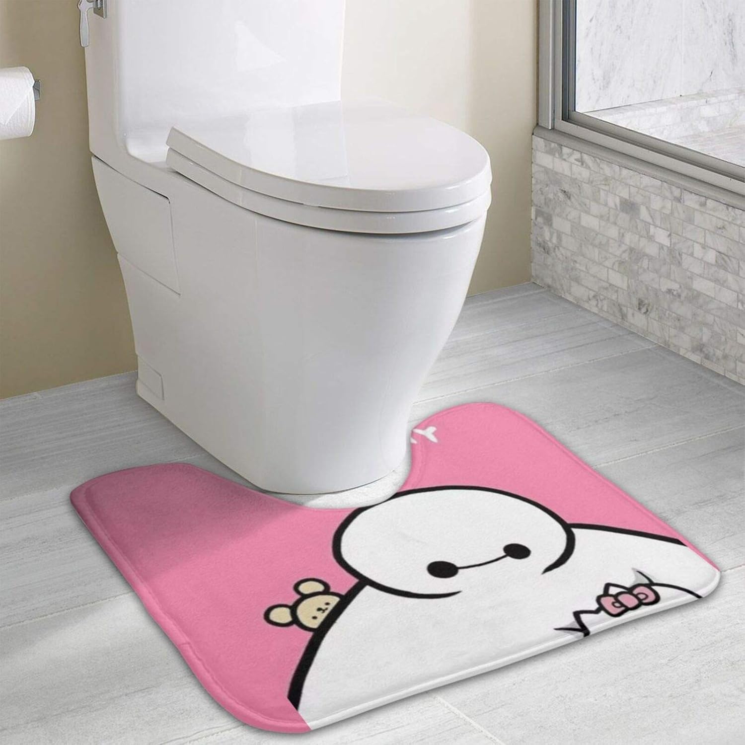 Amazon ベイマックス ハローキティ U字型 トイレマット 滑り止め 拭ける 抗菌 おしゃれ 人気 かっこいい 撥水 速乾 アニメ キャラクター グッズ 雑貨 ４０ ４９cm トイレマット タンクカバー ホーム キッチン オンライン通販