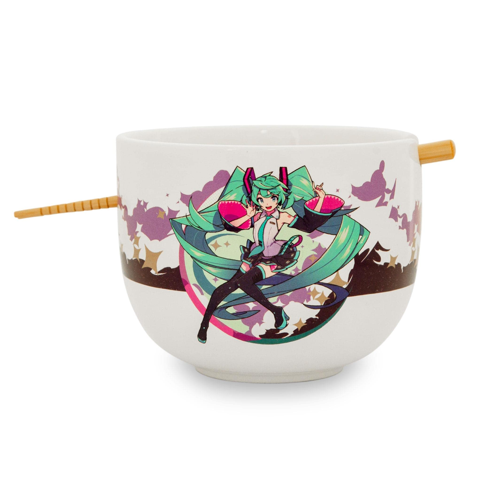Just Funky Hatsune Miku Crypton Voice 14-Ounce Ramen Bowl with Chopsticks