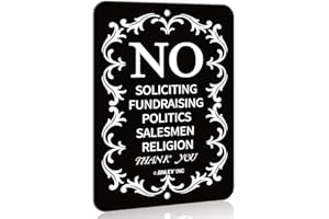 ANLEY No Soliciting Sign for Home and Business, Do Not Ring The Bell - Modern Design for Indoor and Outdoor Use - 6" x 4.5"