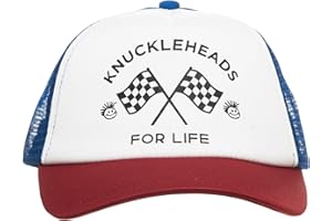 KNUCKLEHEADS LITTLE THREADS Toddler Baseball Hat - Infant Trucker Hats - Boy Outfit - Newborn Sun Hat - Baby Youth Snap Back Trucker Mesh Brim Gorros