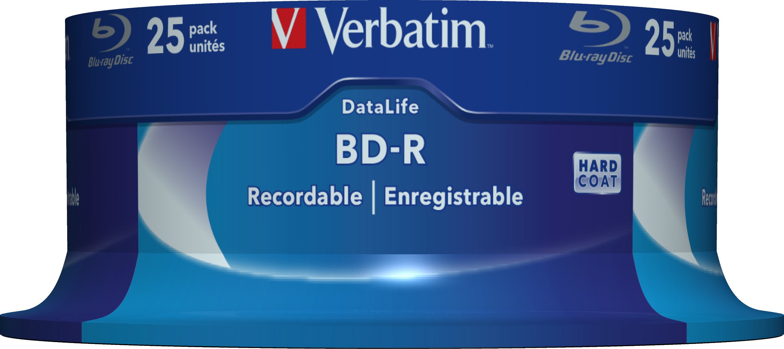 Verbatim BD-R SL Datalife - Blu-ray Disc 25 GB, 6x Burning Speed, Scratch Protection, 25-Pack Spindle, 99999