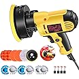 Buffer Polisher for Car Detailing,12 Items Variable Speed Car Polisher,5-Inch,Dual Action Random Orbital , Detachable Handle Car Waxing Cleaning Kit Perfect for Car/Boat/Home Appliance