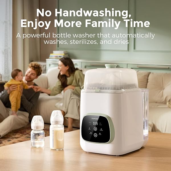 MOMCOZY KLEANPAL PRO BABY BOTTLE WASHER, STERILIZER & DRYER – ALL-IN-ONE CLEANING MACHINE FOR BOTTLES, PUMP PARTS & BABY ESSENTIALS – TIME-SAVING & EFFORTLESS CARE