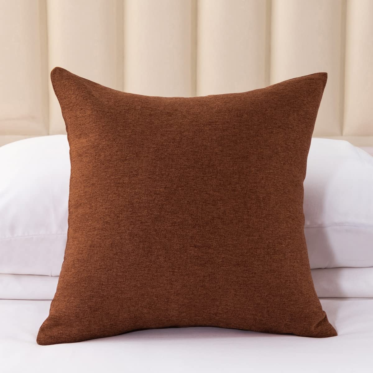 AMBERIS 2 Pillowcases (45×45cm)(Without Insert) Brown, Soft No Fading Modern 2 Pillowcases (Without Insert)