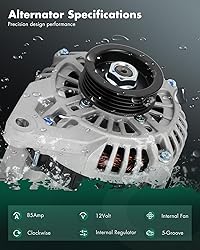 SCITOO New Alternator 85Amp 5-Wire Replacement for