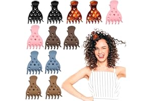 12 Pcs Hair Volume Clips, 6 Colors Root Lifting Hair Clips for Volume, Volumizing Claw Clamps, Curl Root Lifter Tool for Boun